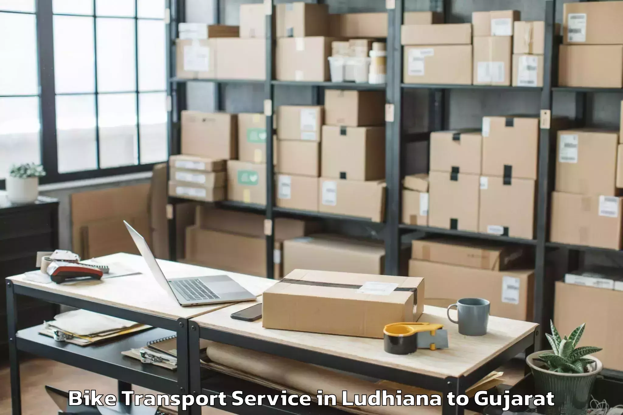 Efficient Ludhiana to Dhanera Bike Transport